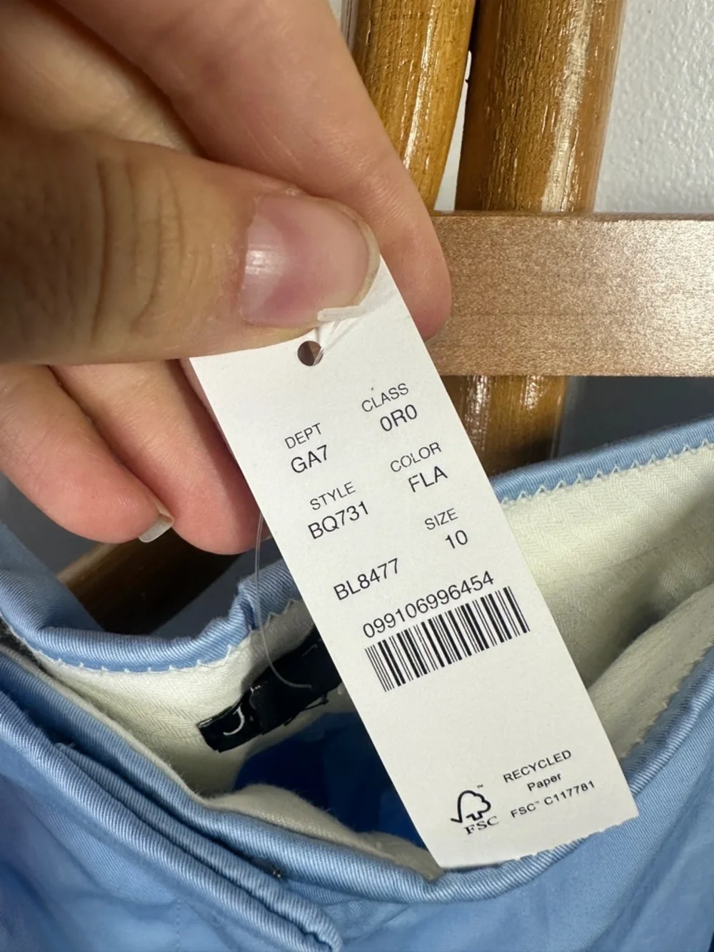 NWT J.Crew Essential Straight-Leg Pant Frozen Lake Blue Sz 10